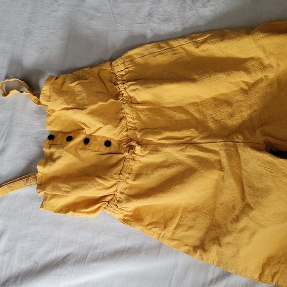 Shien Kids Yellow Mustered romper - Picture 1 of 4